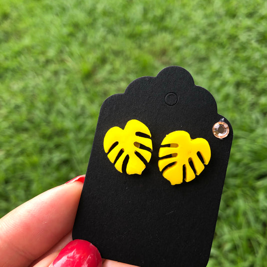 Studs - Mini Yellow Monstera