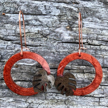 Load image into Gallery viewer, Monstera Resin Earrings
