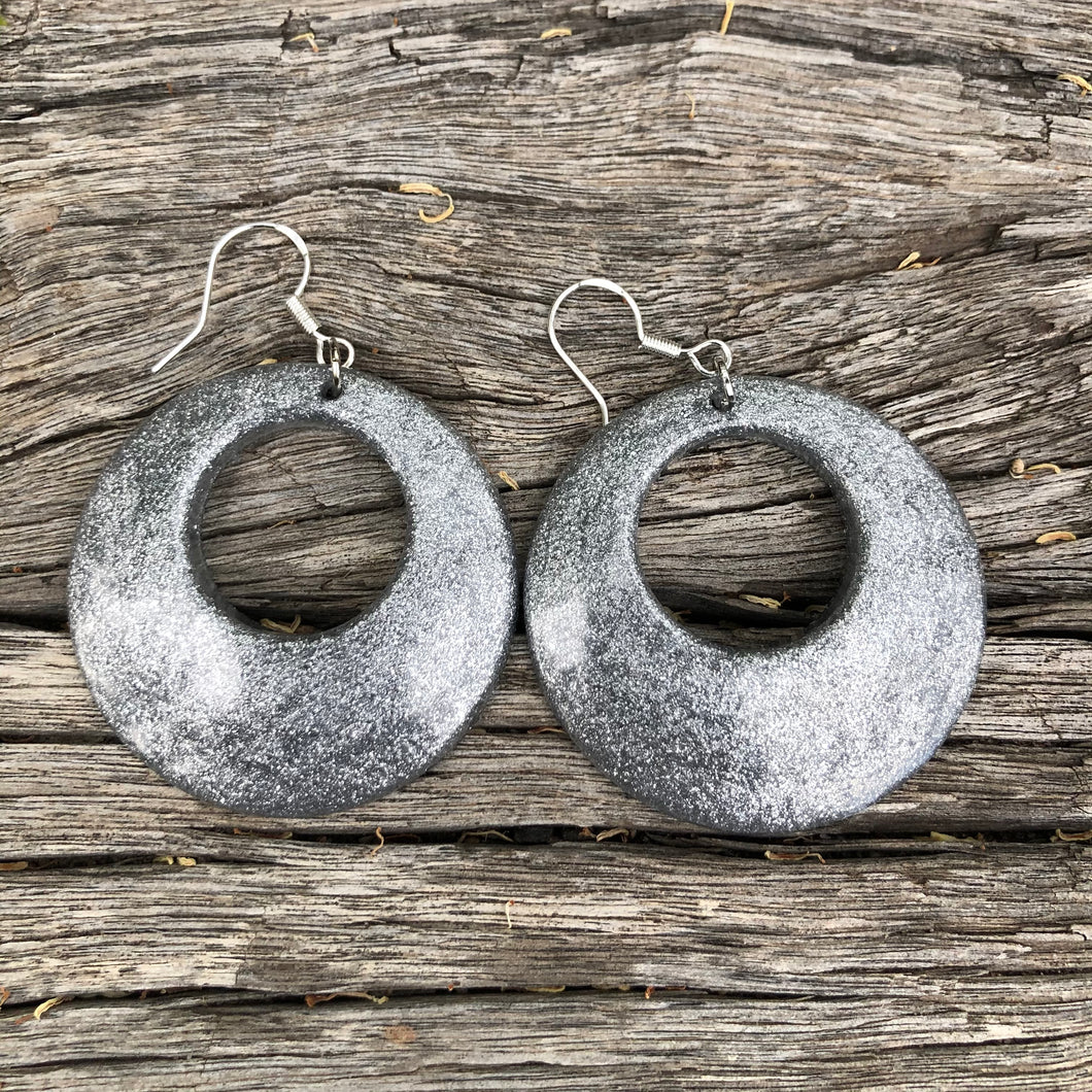 Silver Resin Earrings