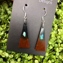 Load image into Gallery viewer, Opal Resin Earrings - small triangles
