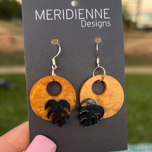 Orange Resin Earrings