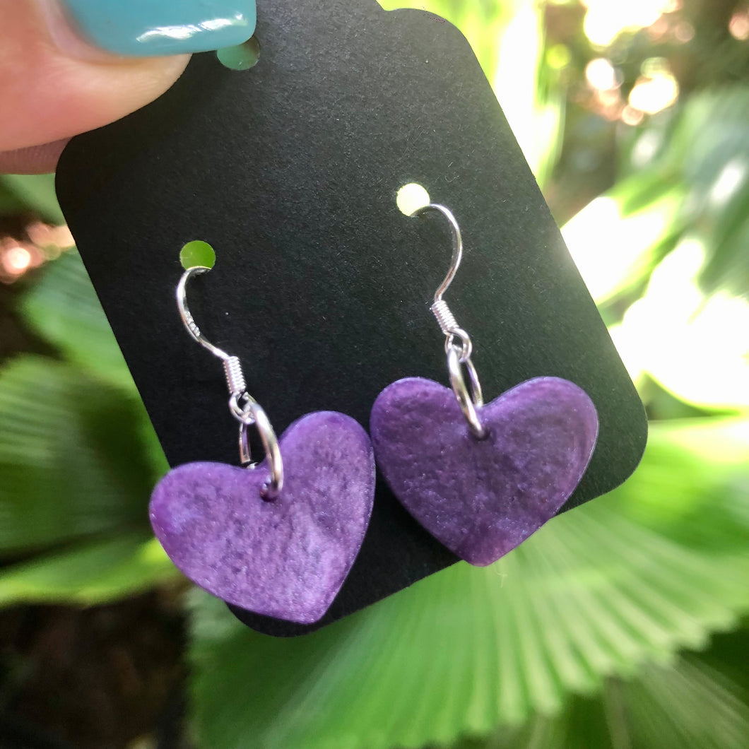 Kids Lavender Purple Resin Earrings