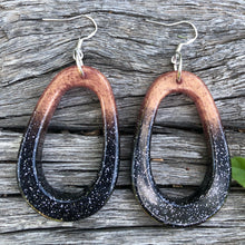 Load image into Gallery viewer, Brown and Black Resin Earrings
