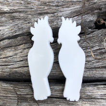 Load image into Gallery viewer, White Cockatoo Bird Resin Earrings
