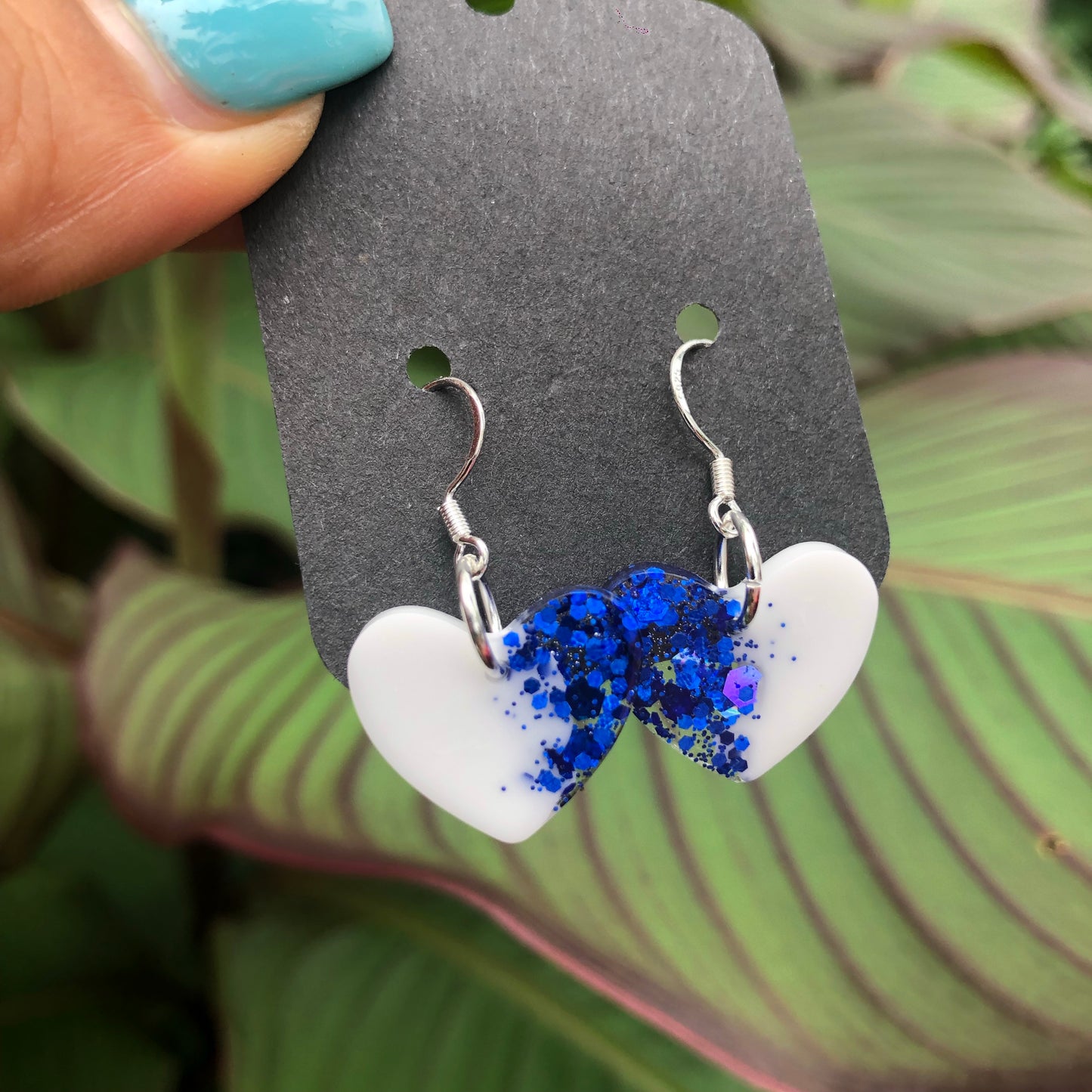 Kids Blue Resin Earrings