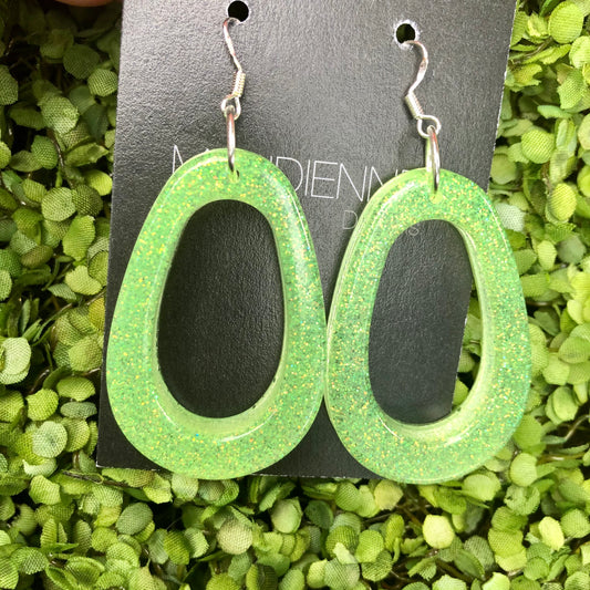 Fluro resin earrings